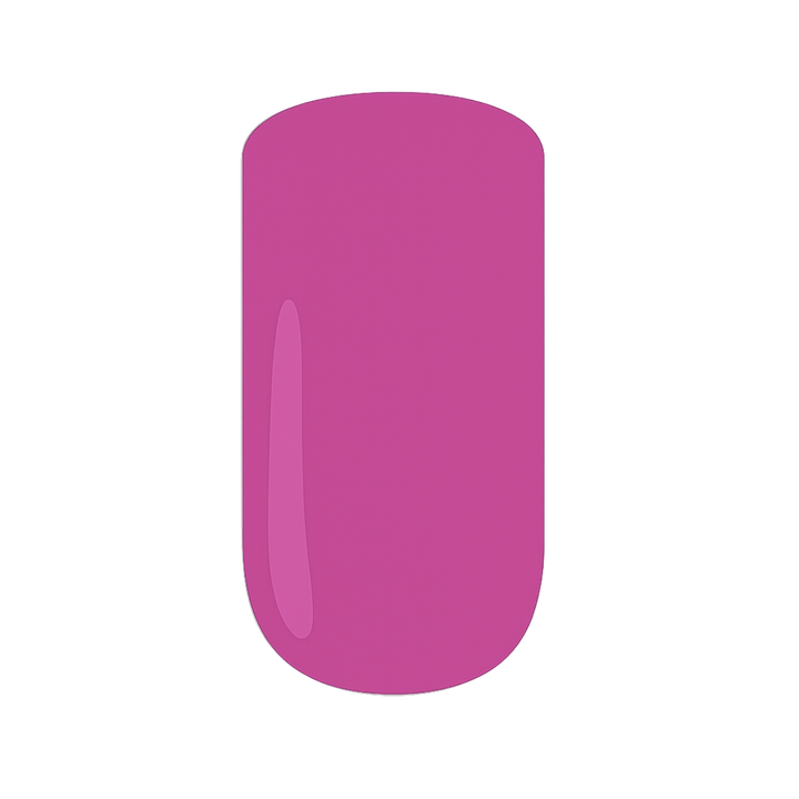 Pink gel polish swatch on a white background