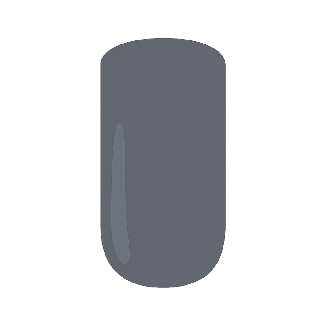 Grey gel polish against a white background