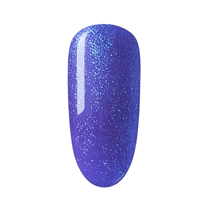 Purple and blue sparkling gel polish