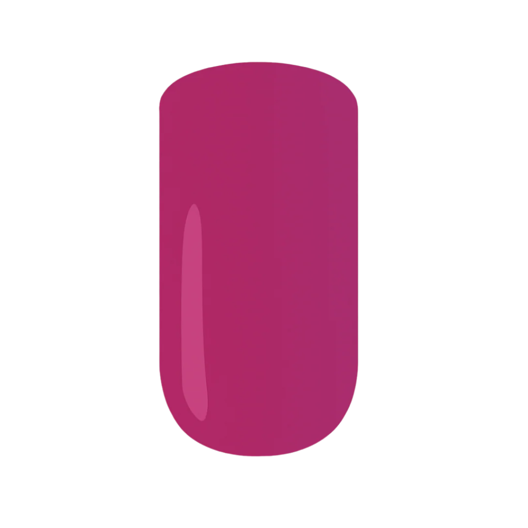 Pink gel nail polish swatch on a white background