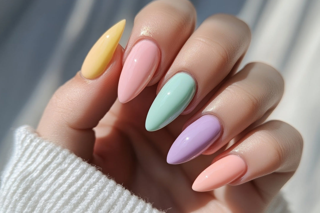 pastel colour nails