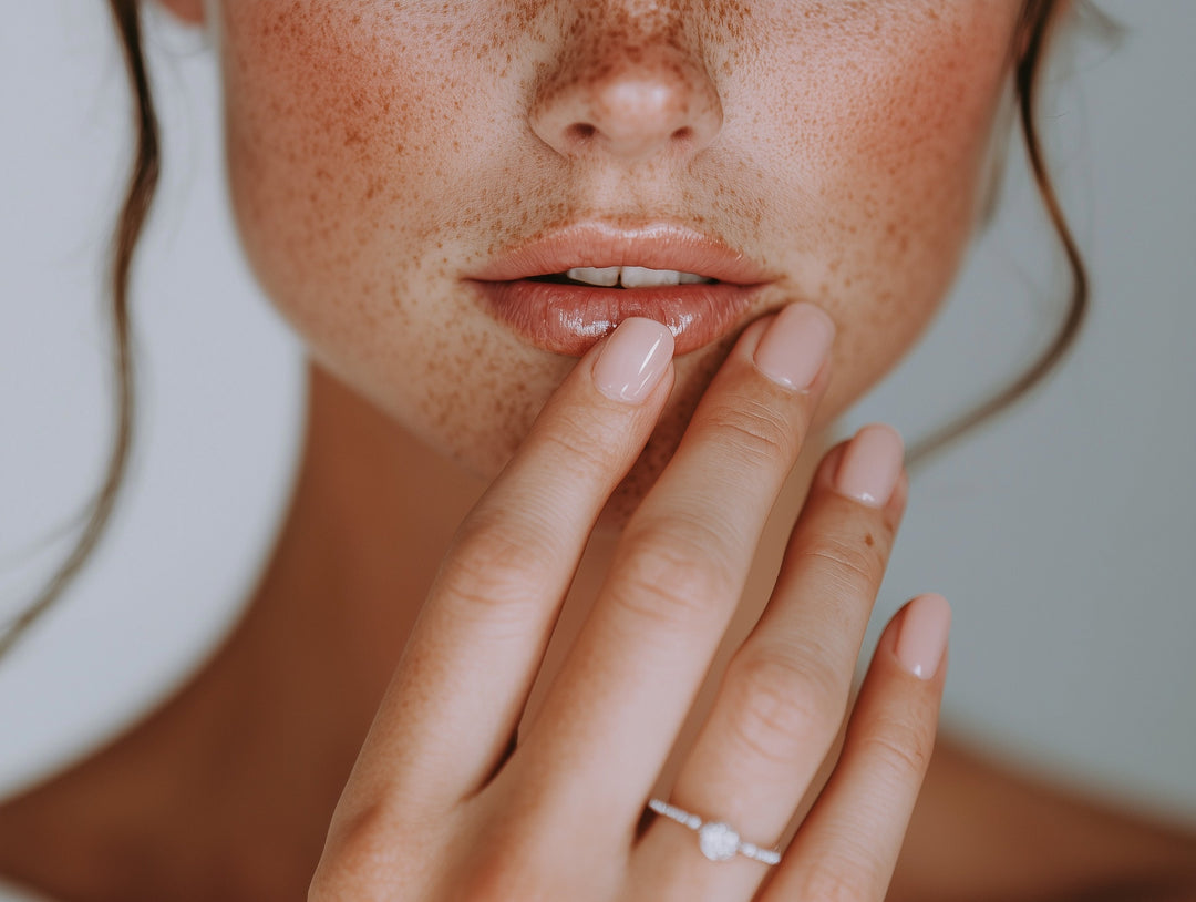 Clear BIAB builder gel adding strength to a natural nail