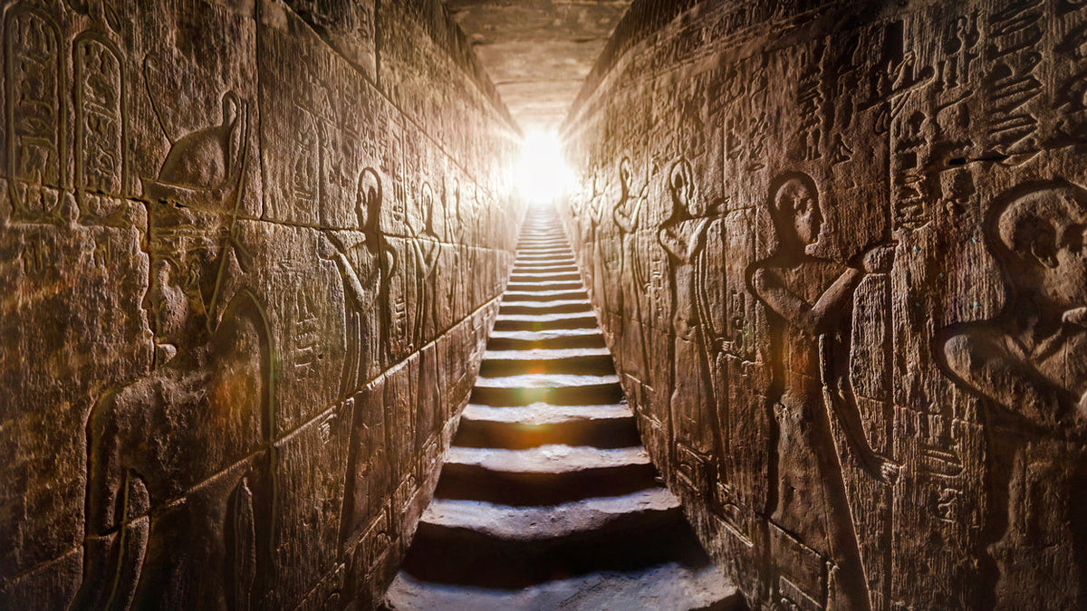 stairs up to light, ancient egypt