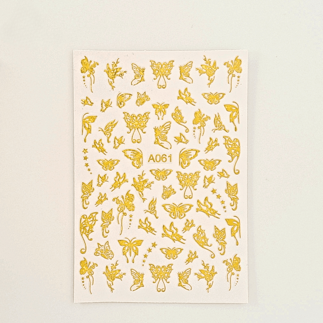 Belle Beauty Butterfly Design Nail Art Stickers