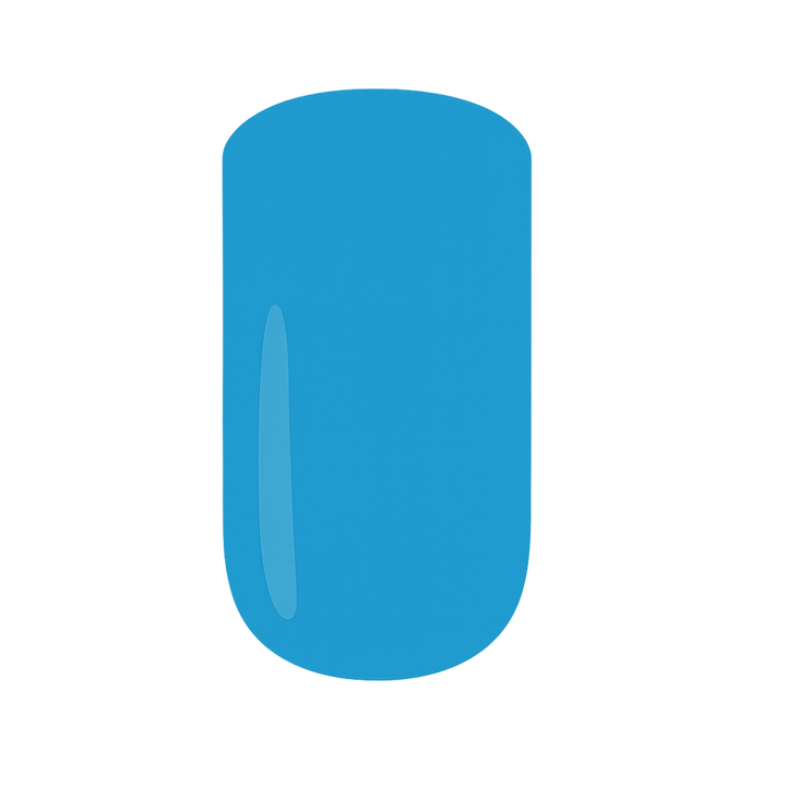 Blue Gel polish on a white background