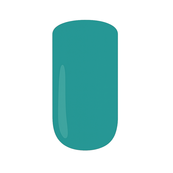 Greenish gel polish on a blank background