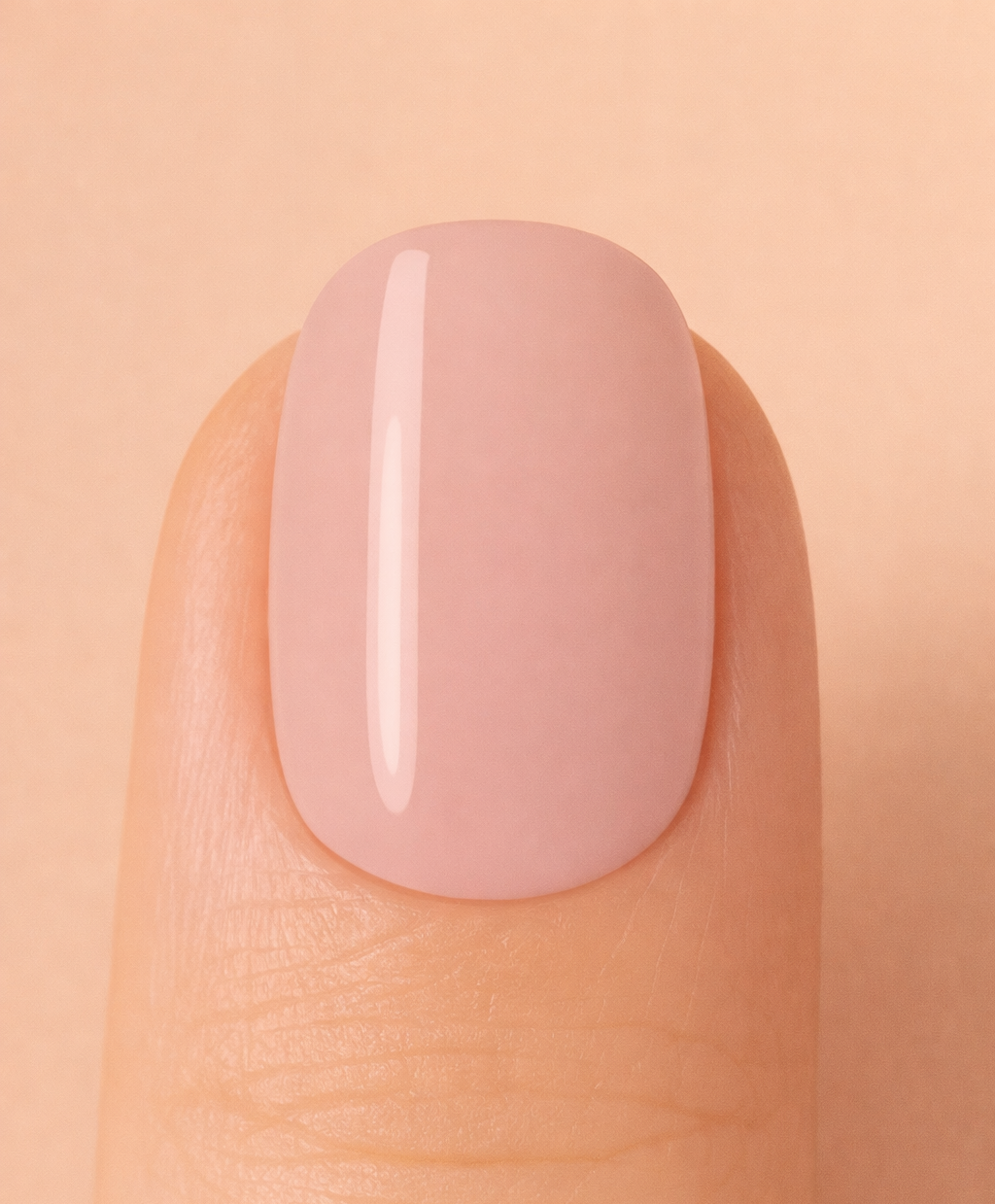 Nude nail on beige background