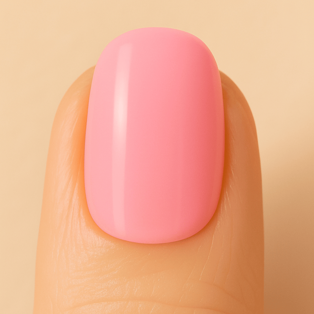 Belle Beauty's Sweet Tease BIAB applied to a nail