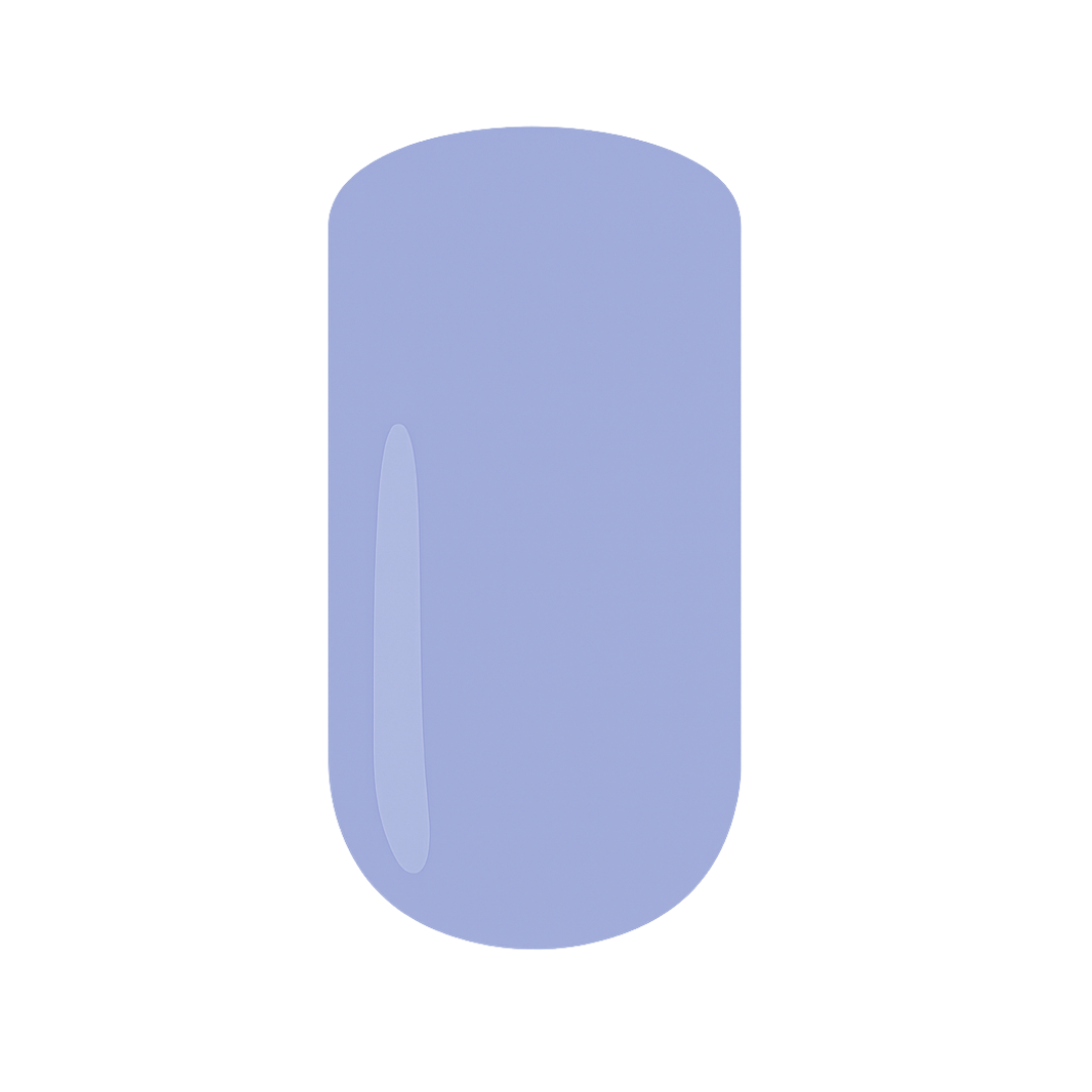 Gel Nail polish swatch in a light purple colour on a white background