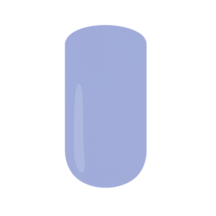 Gel Nail polish swatch in a light purple colour on a white background