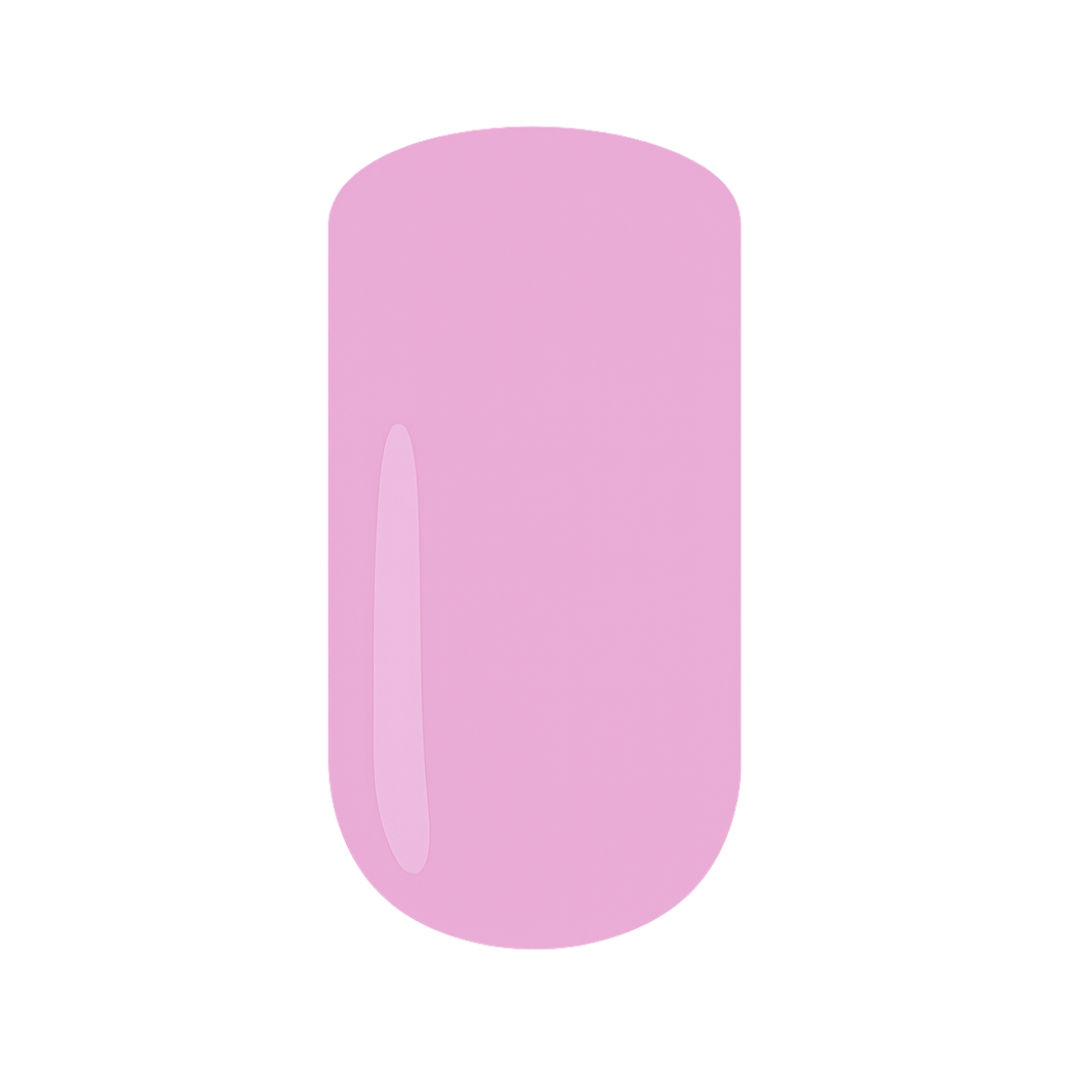 Pink gel polish swatch on a white background